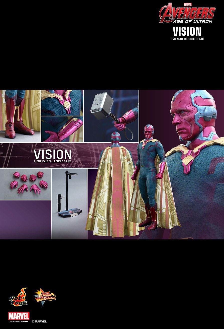 JualHotToys.com Toko HOT TOYS VISION Avengers Age Of Ultron MMS296 1/6 Movie Action Figure Harga Murah - MISB Produk Distributor Resmi Jakarta Indonesia
