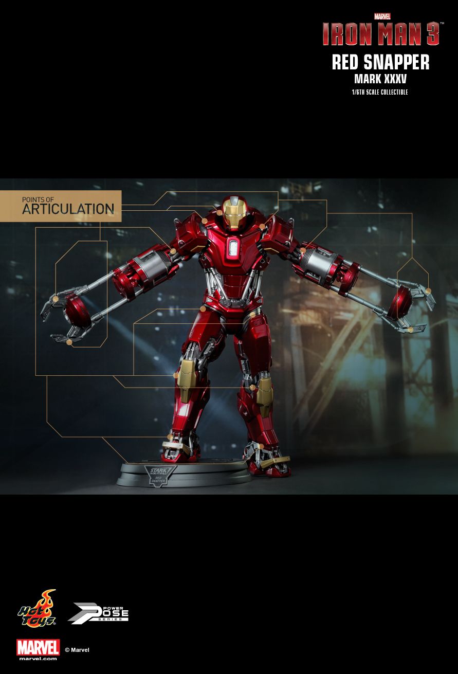 JualHotToys.com Toko JUAL HOT TOYS IRON MAN RED SNAPPER Mark XXXV 35 PPS002 1/6 Movie Action Figure Harga Murah - MISB Produk Distributor Resmi Jakarta Indonesia