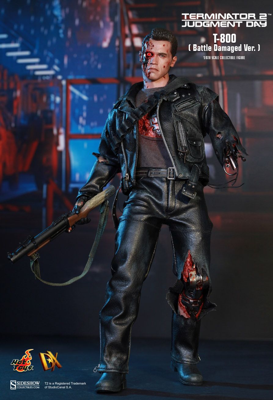 JualHotToys.com Toko JUAL HOT TOYS T-800 TERMINATOR Battle Damaged DX13 1/6 Movie Action Figure Harga Murah - MISB Produk Distributor Resmi Jakarta Indonesia