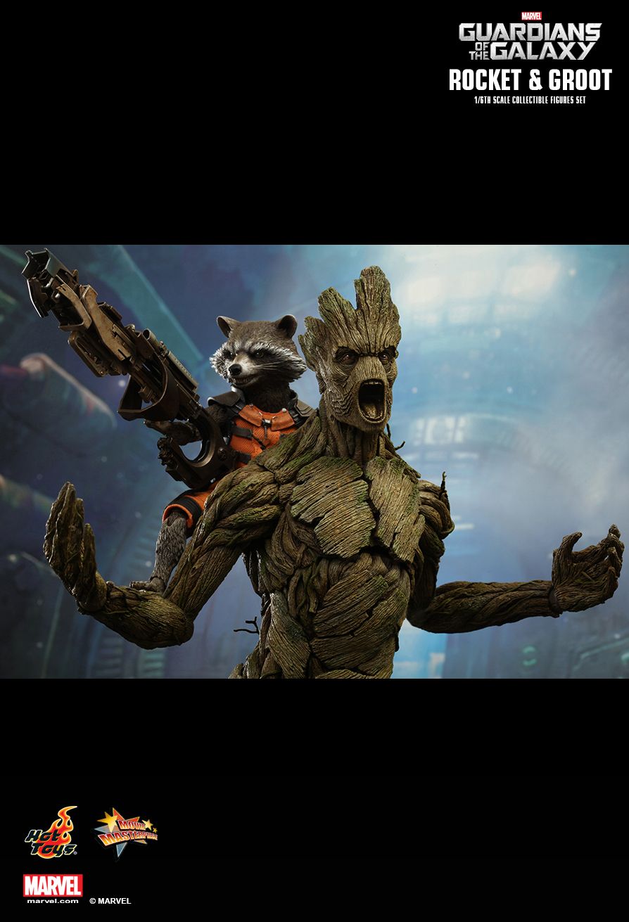 JualHotToys.com Toko JUAL HOT TOYS Guardians Of The Galaxy ROCKET and GROOT MMS254 1/6 Movie Action Figure Harga Murah - MISB Produk Distributor Resmi Jakarta Indonesia
