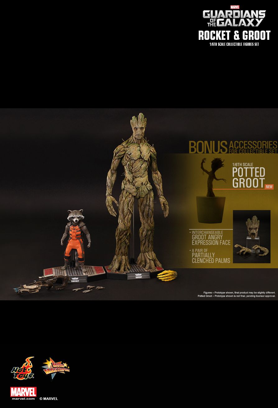 JualHotToys.com Toko JUAL HOT TOYS Guardians Of The Galaxy ROCKET and GROOT MMS254 1/6 Movie Action Figure Harga Murah - MISB Produk Distributor Resmi Jakarta Indonesia