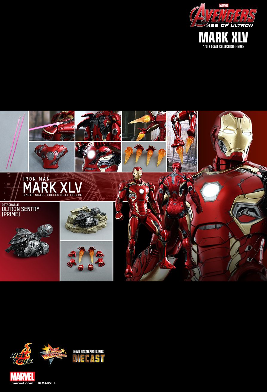 JualHotToys.com Toko JUAL HOT TOYS IRON MAN MARK XLV 45 MMS300D11 1/6 Movie Action Figure Harga Murah - MISB Produk Distributor Resmi Jakarta Indonesia