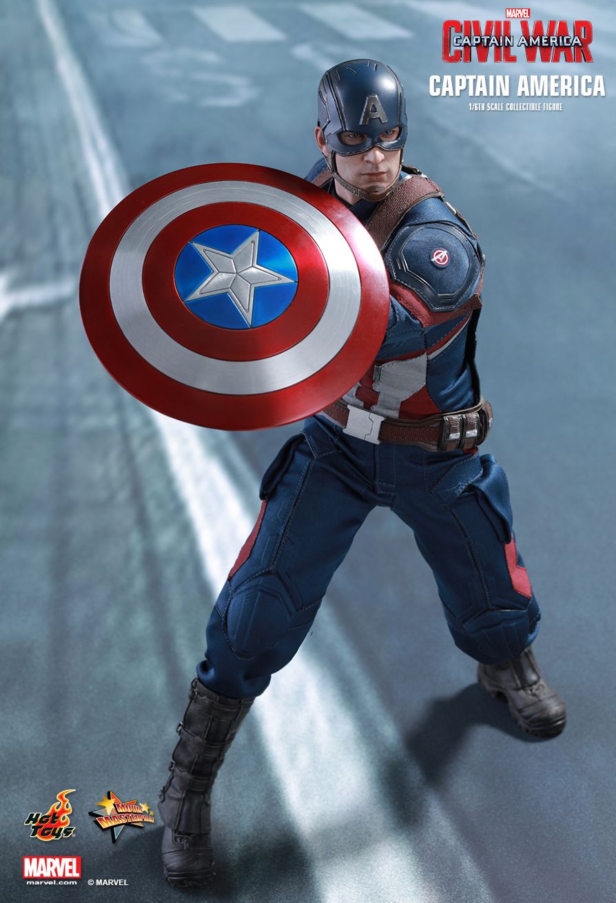 JualHotToys.com Toko JUAL HOT TOYS Captain America Civil War MMS350 1/6 Movie Action Figure Harga Murah - MISB Produk Distributor Resmi Jakarta Indonesia