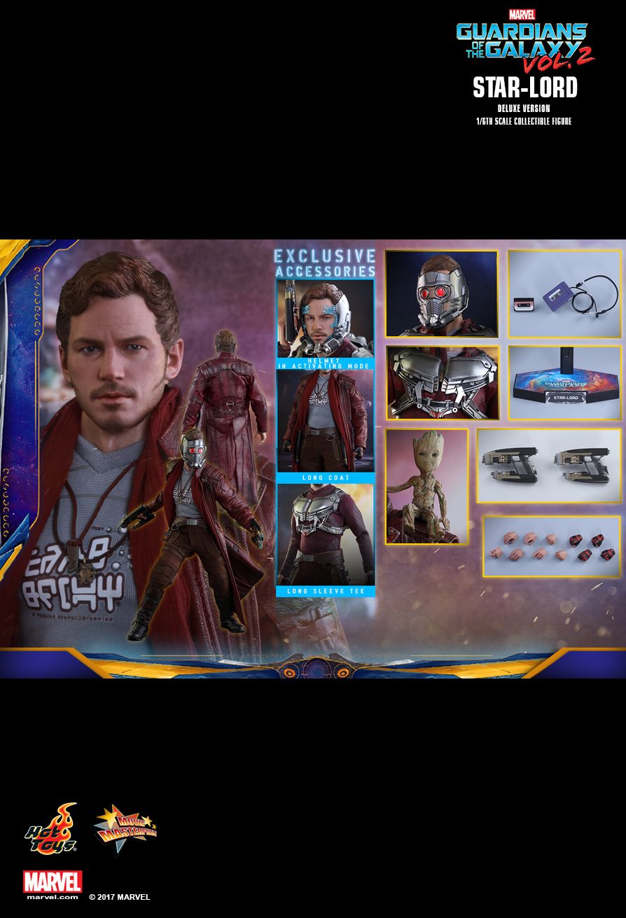 JualHotToys.com Toko JUAL HOT TOYS Star Lord Deluxe Guardians of the Galaxy 2 MMS421 1/6 Movie Action Figure Harga Murah - MISB Produk Distributor Resmi Jakarta Indonesia
